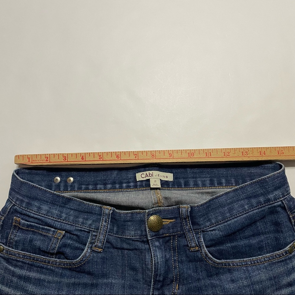 CAbi Skinny Slim Leg Distressed Casual Boho Preppy Jeans Size 2 Streetwear - Picture 7 of 8